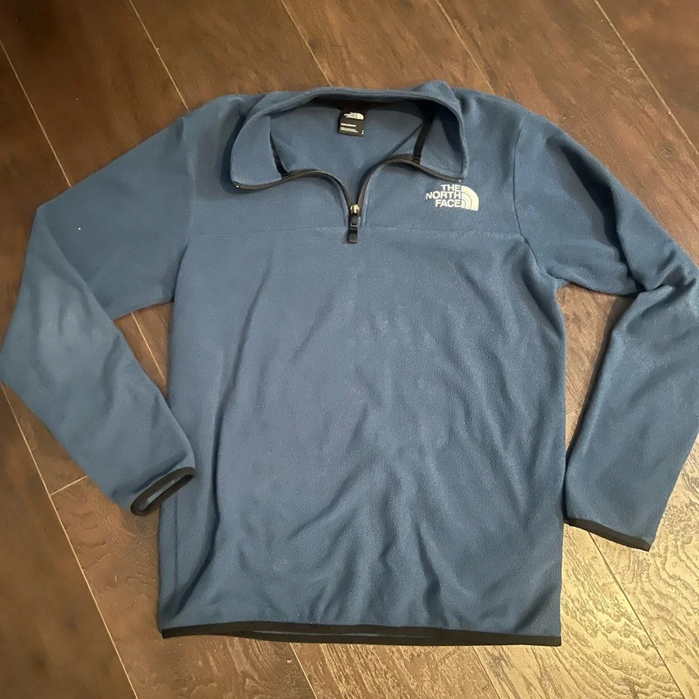 The North Face Men 1/4 Zip Pullover Sweatshirt Size Medium Lightweight Fleece